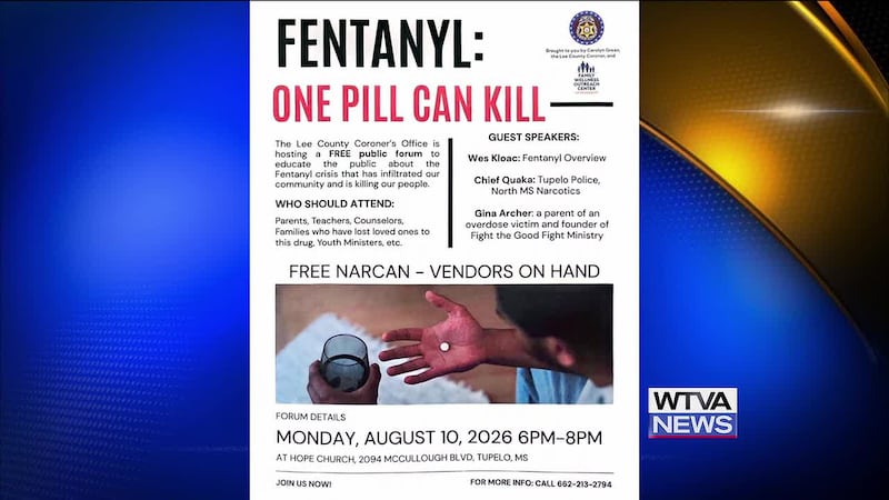 A public forum on fentanyl is being held Monday, August 10. Parents, pastors, and more are...