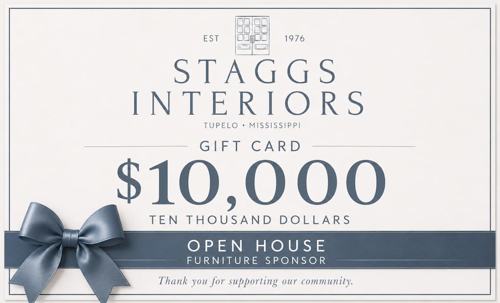 $10,000 furniture shopping spree, courtesy of Staggs Interiors.