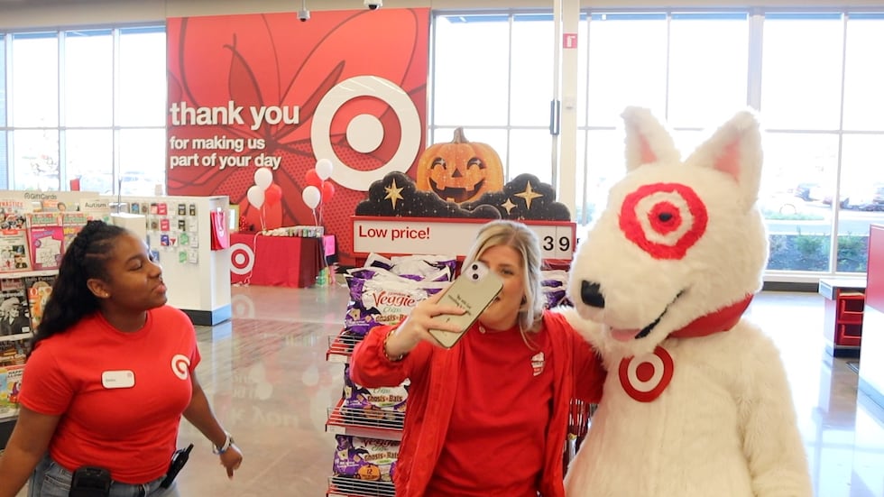 Target employees celebrate the opening of their new store in Tupelo, Mississippi.