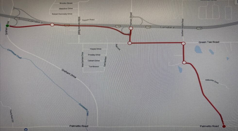 The county advises motorists and school buses to use the posted detour route.