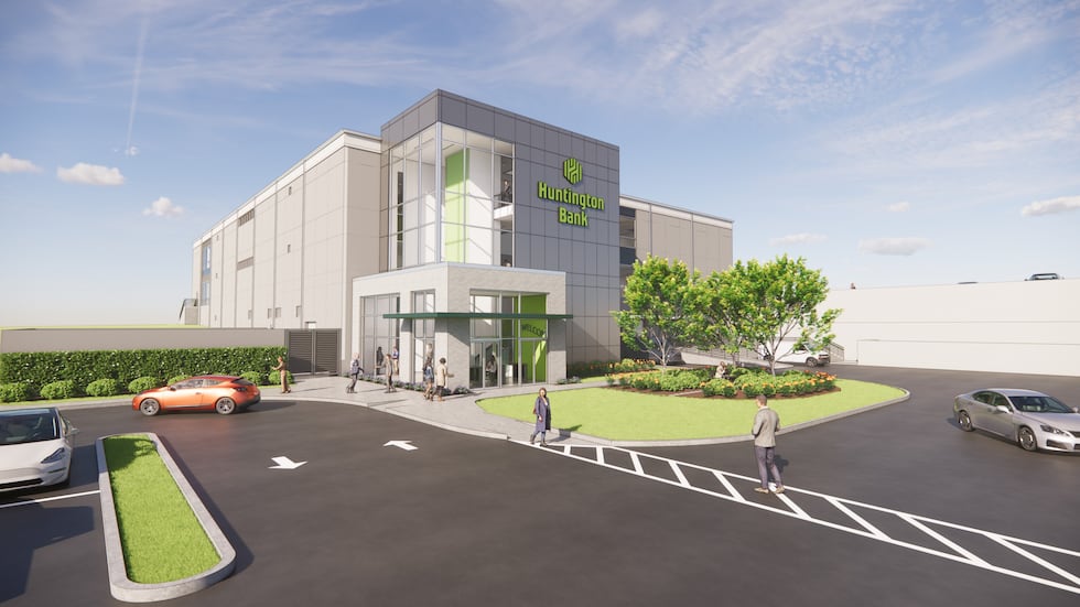Renderings of Huntington Bank's Tupelo Operations Center