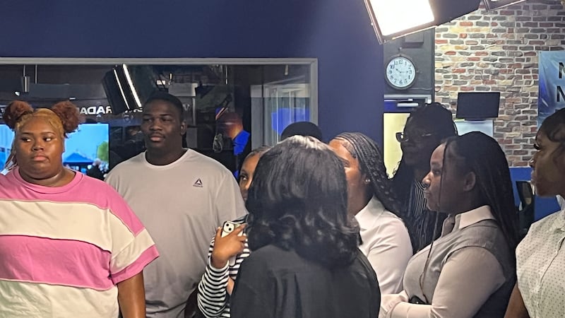 Aberdeen High School's journalism class toured the studio and the newsroom Tuesday morning.