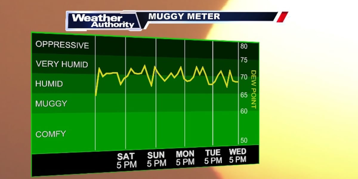 A very hot and humid weekend will be in store for our area