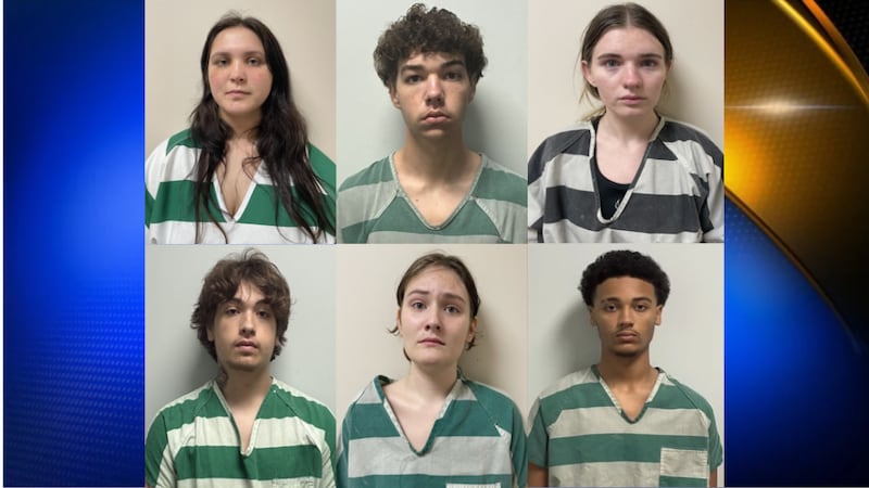 Top row, left to right: Jaycee M. Parker, Mason B. Hogue, Kendal B. White. Bottom row, left to...