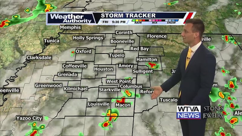 Highs will climb up into the mid-90s this afternoon with a mix of sun and clouds. A couple of...