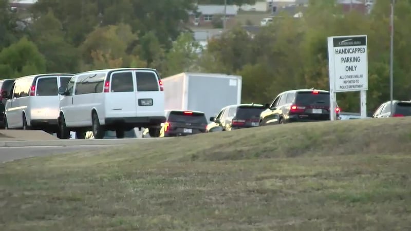 Pres. Donald Trump's motorcade arrived at the Crossroads Arena in Corinth.