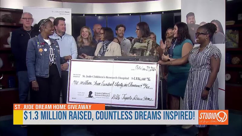 The 2026 Tupelo St. Jude Dream Home Giveaway raised $1.3 million for St. Jude Children’s...